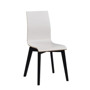 Bílá jídelní židle s černými nohami Rowico Grace