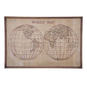 Nástěnná dekorace Mauro Ferretti World Map, 120 x 80 cm