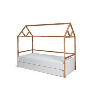 Bílá dětská postel se zásuvkou BELLAMY Lotta, 90 x 200 cm