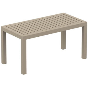 Pískově hnědý zahradní konferenční stolek Resol Click-Clack, 90 x 45 cm