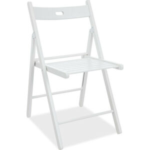 Casarredo Dřevěná skládací židle SMART II bílá