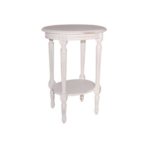 Bílý odkládací stolek Evegreen House, ⌀ 44 cm