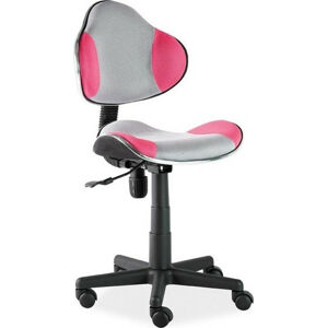Casarredo Kancelářská židle Q-G2 šedá/růžová