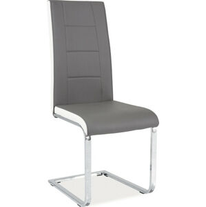 Casarredo Jídelní čalouněná židle H-629 šedá/bílé boky