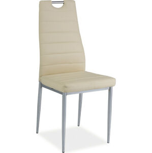 Casarredo Jídelní čalouněná židle H-260 krémová/chrom