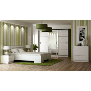 Casarredo Ložnice VISTA bílá (postel 160, skříň, komoda, 2 noční stolky)