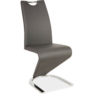 Casarredo Jídelní čalouněná židle H-090 šedá/chrom
