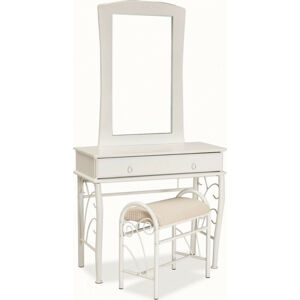 Casarredo Toaletní stolek 1102 se zrcadlem bílá/bílá