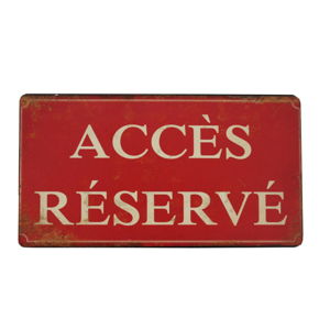 Závěsná cedule Antic Line Acces Reserve