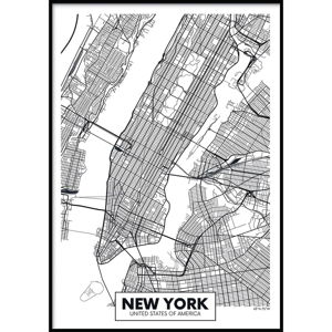 Nástěnný obraz MAP/NEWYORK, 70 x 100 cm