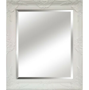 Tempo Kondela Zrcadlo, bílý dřevěný rám, MALKIA TYP 13 + kupón KONDELA10 na okamžitou slevu 3% (kupón uplatníte v košíku)