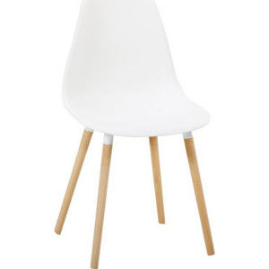 Tempo Kondela Židle KALISA - bílá plast / buk
