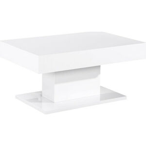 Tempo Kondela Konferenční stůl s úložným prostorem DIKARO - bílý, vysoký lesk + kupón KONDELA10 na okamžitou slevu 10% (kupón uplatníte v košíku)