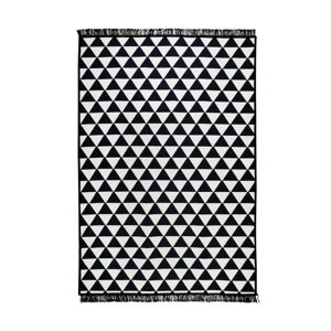 Černo-bílý oboustranný koberec Apollon, 80 x 150 cm