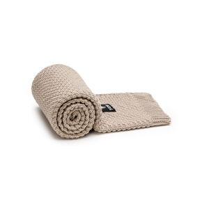 Béžová pletená dětská deka 80x100 cm – T-TOMI