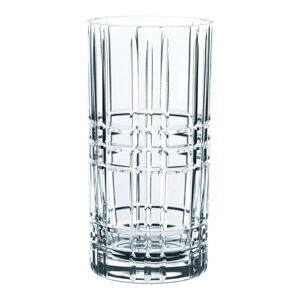 Sada 4 sklenic a brček z křišťálového skla Nachtmann Long Drink, 445 ml