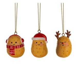 Vánoční ozdoby z polyresinu v sadě 3 ks Happy Potatoes – Sass & Belle