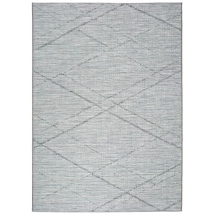 Modrošedý koberec vhodný i na ven Weave Mujro, 77 x 150 cm