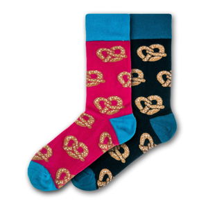 Sada 2 párů barevných ponožek Funky Steps Pretzels, velikost 41 - 45