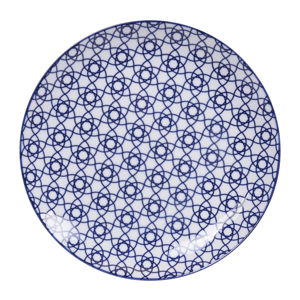 Modrý porcelánový talíř Tokyo Design Studio Stripe, ø 25,7 cm