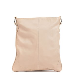 Béžová kožená kabelka Mangotti Bags Luro