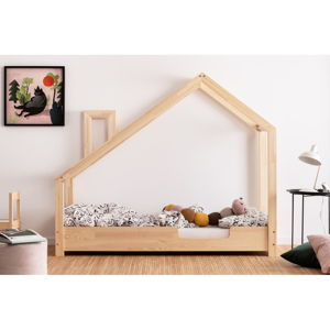 Domečková postel z borovicového dřeva Adeko Luna Carl, 70 x 150 cm