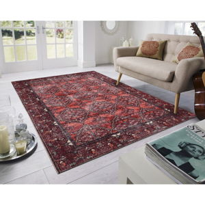 Červený koberec Floorita Bosforo, 80 x 150 cm