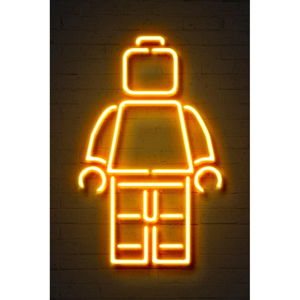 Plakát Blue-Shaker Neon Art Lego, 30 x 40 cm