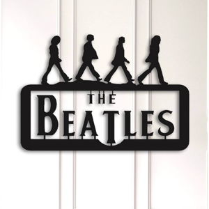 Černá nástěnná dekorace The Beatles