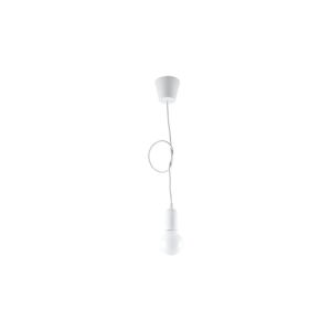 Bílé závěsné svítidlo ø 5 cm Rene – Nice Lamps