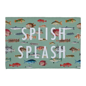 Zelená koupelnová podložka s příměsí bavlny Really Nice Things Splish Splash, 40 x 60 cm