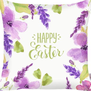 Povlak na polštář Apolena Happy Easter Flowers, 43 x 43 cm