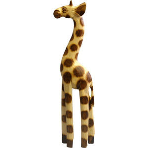 Autronic Dřevěná dekorace žirafa GB46