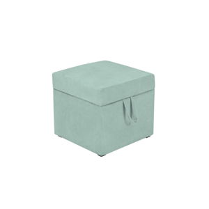 Mátově zelená taburetka s úložným prostorem KICOTI Cube
