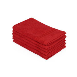 Sada 6 červených bavlněných ručníků Madame Coco Lento Rojo, 30 x 50 cm