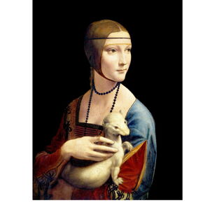 Obraz - reprodukce 30x40 cm Lady with an Ermine, Leonardo Da Vinci – Fedkolor