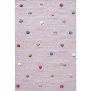 Forclaire Dětský koberec puntíky - růžový 120 x 180 cm