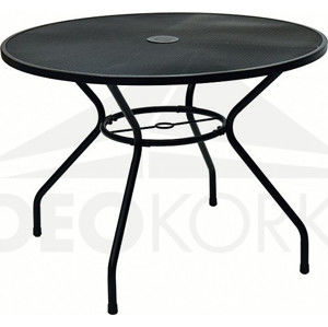 Deokork Kovový stůl TAMPA ø 00 cm (černá)