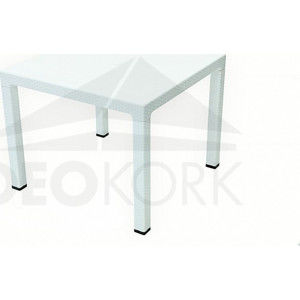 Deokork Zahradní stůl z umělého ratanu MANHATTAN x cm (bílá)