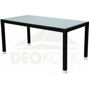 Deokork Zahradní ratanový stůl NAPOLI x cm (černá)