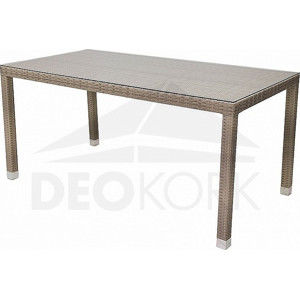 Deokork Zahradní ratanový stůl NAPOLI x cm (šedo-béžová)