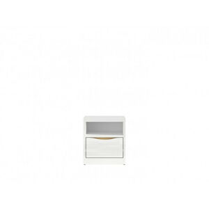 BRW Noční stolek Pori KNT1S - bílý lesk