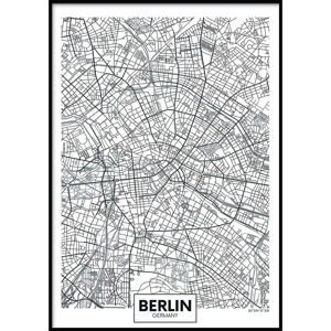 Nástěnný obraz MAP/BERLIN, 70 x 100 cm