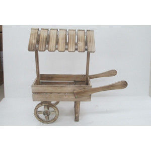 Autronic Truhlík dřevěný, tvar vozíku se stříškou DT1620