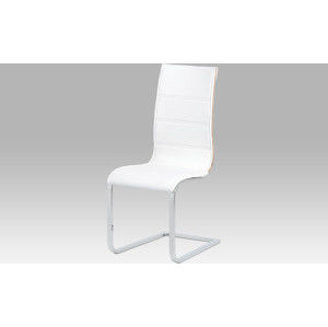 Autronic Jídelní židle WE-5028 WT bílá koženka