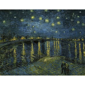Obraz - reprodukce 90x70 cm The Starry Night, Vincent van Gogh – Fedkolor