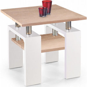 Halmar Konferenční stolek Diana H  čtvercový - dub sonoma/bílá