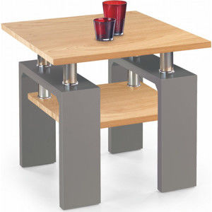 Halmar Konferenční stolek Diana H  čtvercový - dub zlatý/šedá