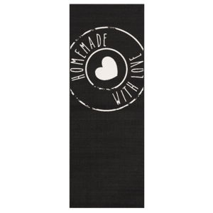 Černý běhoun Zala Living Vibe Homemade, 67 x 180 cm