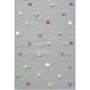Forclaire Dětský koberec s puntíky - šedý 120x180 cm